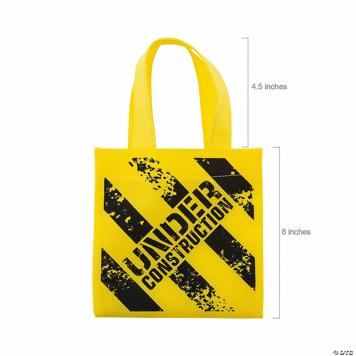 Best Pirce ๐ 6" x 6" Mini Yellow Nonwoven Construction Zone Tote Bags - 12 Pc. ๐ 4 Best Pirce ๐ 6" x 6" Mini Yellow Nonwoven Construction Zone Tote Bags - 12 Pc. ๐ - Image 2