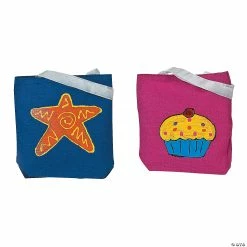 Hot Sale ❤️ 8" x 7-3/4" Mini Canvas Tote Bag Assortment - 50 Pc. 🌟 -VBS Costumes & Accessories Shop 8 x 7 3 4 mini canvas tote bag assortment 50 pc 5 766 a02