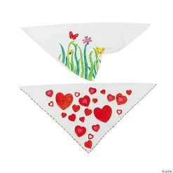 Cheap ⭐ Bulk DIY White Bandanas - 48 Pc. 👏