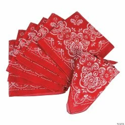 Deals ⭐ Classic Red Bandanas - 12 Pc. 🤩