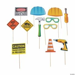 Cheapest 🛒 Construction VBS Photo Booth Props - 12 Pc. 🥰
