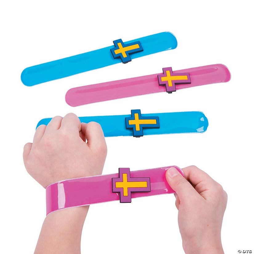 Promo 🔥 Cross Slap Bracelets - 12 Pc. ❤️ 3 Promo 🔥 Cross Slap Bracelets - 12 Pc. ❤️