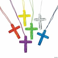 Outlet ⭐ Crystal Cross Necklaces - 48 Pc. ✔️ -VBS Costumes & Accessories Shop crystal cross necklaces 48 pc 24 2900 p