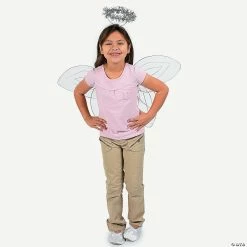 VBS Costumes & Accessories Shop -VBS Costumes & Accessories Shop kid s white angel wings and halo headband 2 pc 25 286b a01