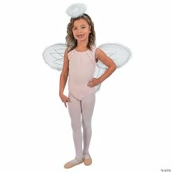 VBS Costumes & Accessories Shop -VBS Costumes & Accessories Shop kid s white marabou angel wings and halo headband 2 pc 25 2523d a01