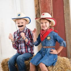 Top 10 🌟 Kids’ Cowboy Hats with Star - 12 Pc. 🌟 -VBS Costumes & Accessories Shop kids cowboy hats with star 12 pc 13770388 a02