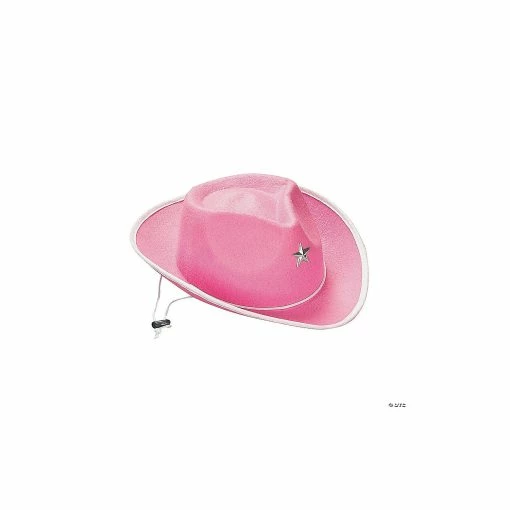 Cheap ✔️ Kids’ Pink Cowgirl Hats - 12 Pc. 🎁 -VBS Costumes & Accessories Shop kids pink cowgirl hats 12 pc 15 122
