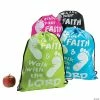 Outlet 👏 Large Exercise Your Faith Drawstring Bags - 12 Pc. ⭐
