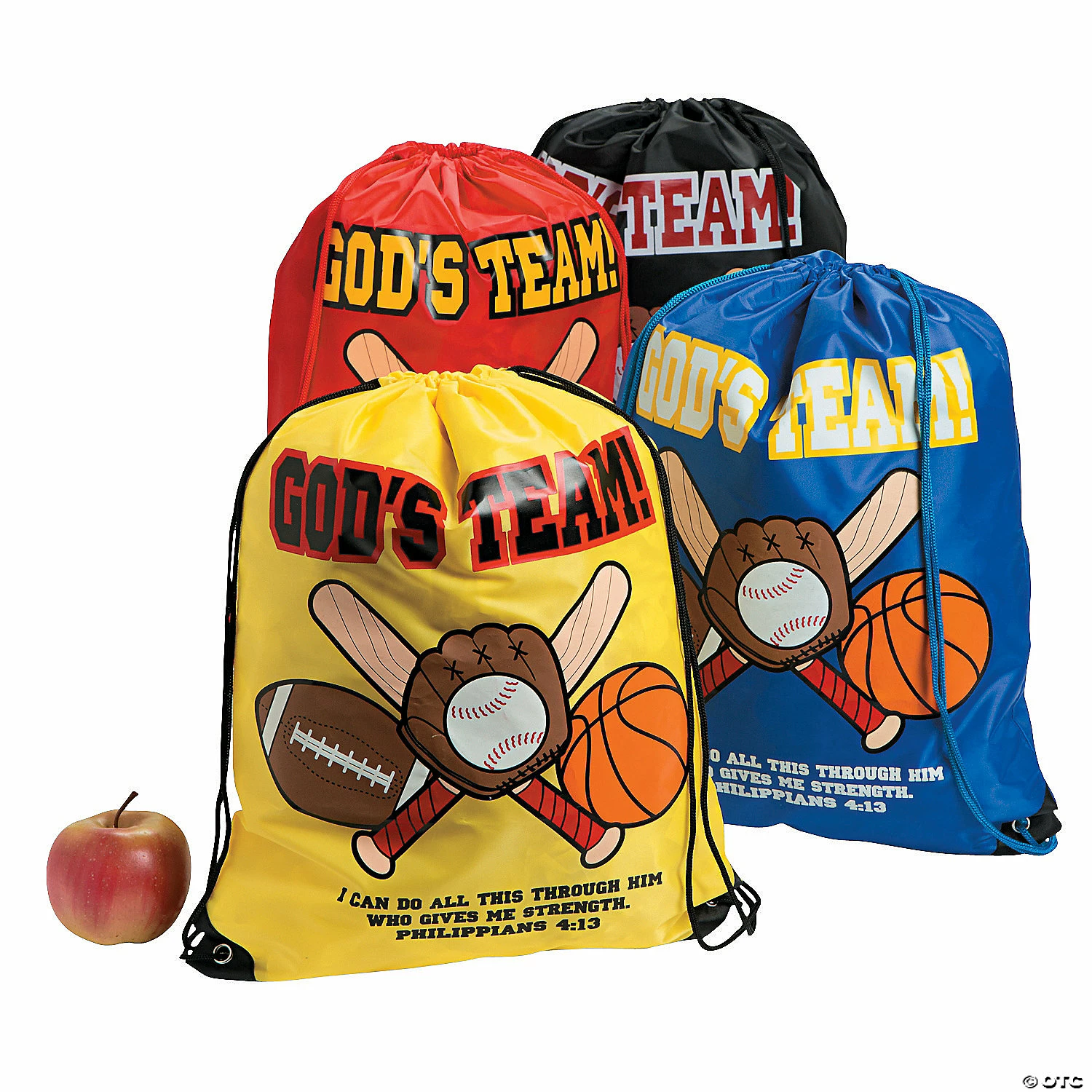 Deals ๐ Large Godโs Team Drawstring Bags - 12 Pc. ๐ 3 Deals ๐ Large Godโs Team Drawstring Bags - 12 Pc. ๐
