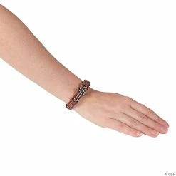 New ✔️ Metal Cross Bracelets - 12 Pc. ✨ -VBS Costumes & Accessories Shop metal cross bracelets 12 pc 36 2502 a01