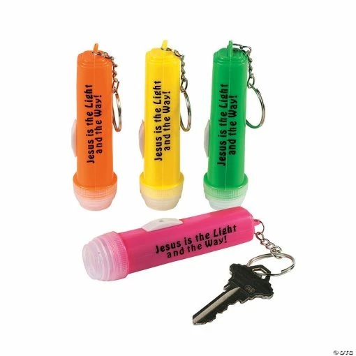 Best deal ⭐ Mini Jesus Is the Light Flashlight Keychains - 12 Pc. 👏 -VBS Costumes & Accessories Shop mini jesus is the light flashlight keychains 12 pc 36 60f