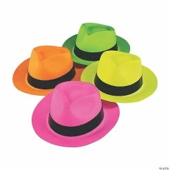 Coupon 💯 Neon Fedora Hats - 12 Pc. 🎁