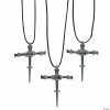 Top 10 😉 Pewtertone Nail Cross Necklaces - 12 Pc. 🎁