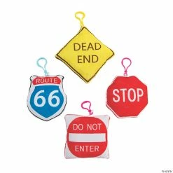 Top 10 🔔 Plush Road Sign 🎒 Backpack Clip Keychains - 12 Pc. ❤️