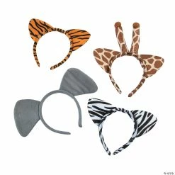 Promo ⭐ Plush Zoo Animal Ear Headbands - 12 Pc. 😉
