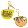 Outlet 👍 Rainforest VBS Stuffed Sloth 🎒 Backpack Clip Keychains - 12 Pc. ⌛