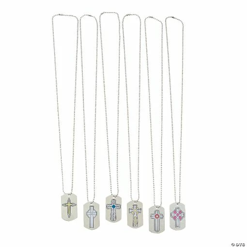 Hot Sale 🎁 Religious Verse 🐶 Dog Tag Necklaces - 12 Pc. 🧨 -VBS Costumes & Accessories Shop religious verse dog tag necklaces 12 pc 36 2703