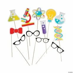 Cheapest 🥰 Science Party Photo Stick Props- 12 Pc. 🔥