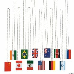 Promo 🎁 World Flag 🐕 Dog Tag Necklaces - 12 Pc. ✔️